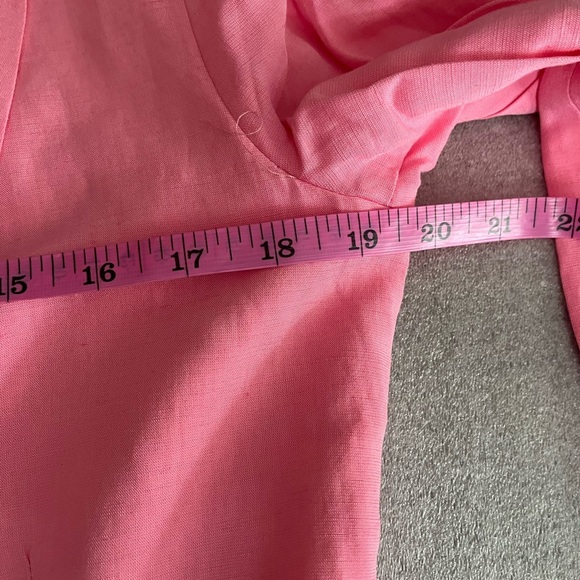 [M/L]Kate By Laltramoda Women's Pink Linen Blend Light Blazer - Picture 12 of 16